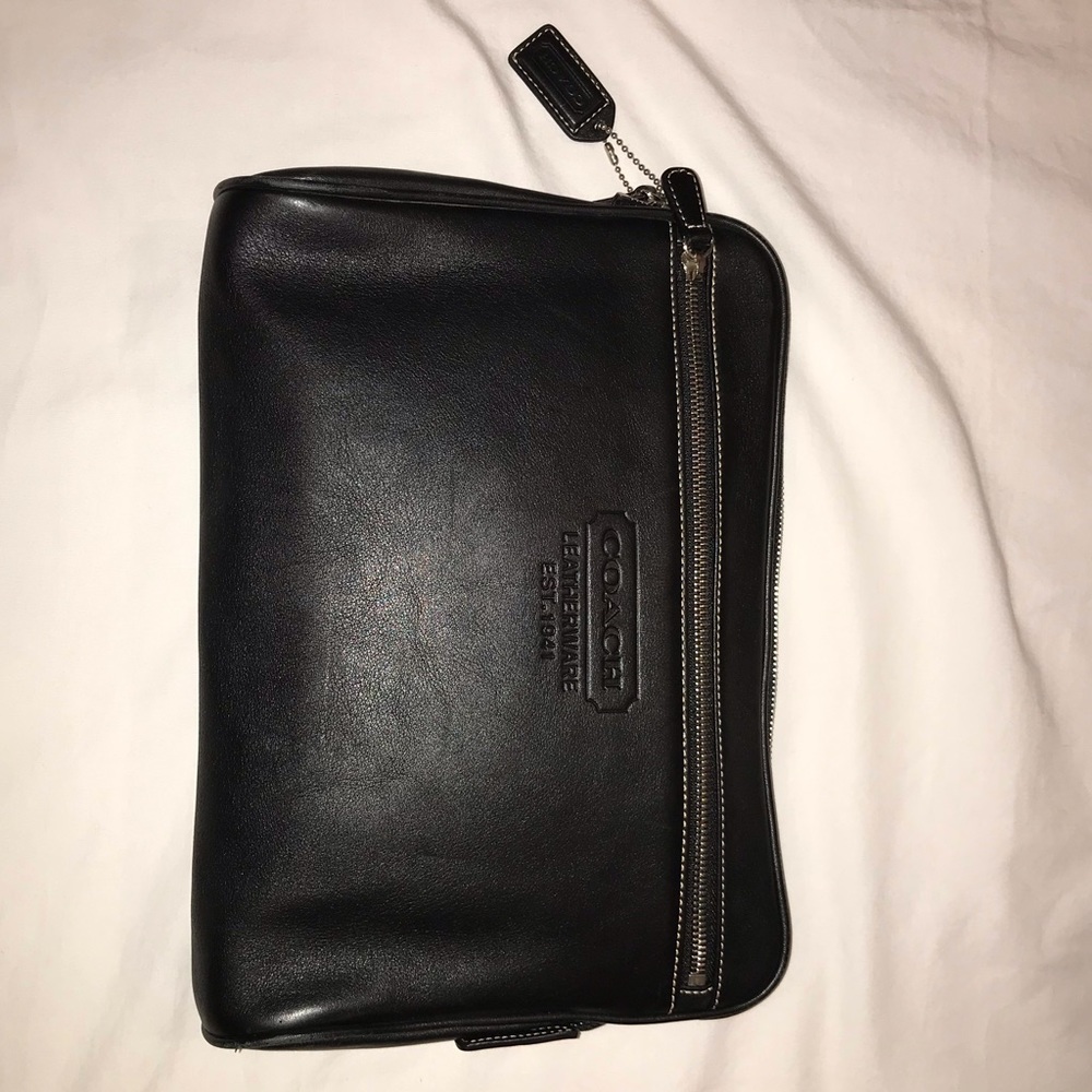 Coach Black Leather Clutch